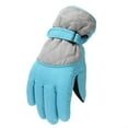 thumbnail image 2 of Naiovety Guantes de esquí para niños, cubierta Universal para manos de niños, para hombres y adultos, impermeable para exteriores, guante Ciclismo El color cian, 2 of 6