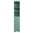 thumbnail image 3 of Ktaxon Freestanding Tall Bathroom Storage Cabinet Linen Tower with Drawer, Door, Open and Concealed Shelves for Living Room Laundry room Bedroom, Green, 3 of 18