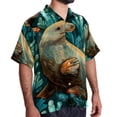 thumbnail image 2 of Platypus Men's Short Sleeve Beach Shirts, Casual Printed Button Down, Summer Unisex Spread Collar Tops, 2 of 6