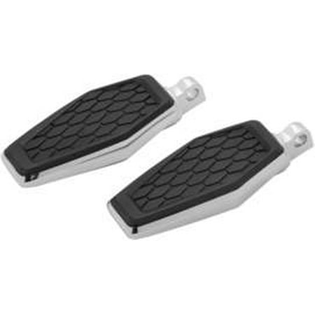 Kuryakyn Front Footpeg Adapters Kuryakyn Chrome Hex Pegs Pair with Male Mount Adapters for OEM Stock Foot Peg Mount Location or Kuryakyn Highway Peg Mounts (except The Rider Position ‘15-‘19 XG Street) 5904 ()