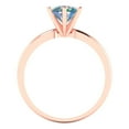 thumbnail image 4 of Clara Pucci 14K Rose Gold 1ct BlueMoissanite Solitaire Ring for Women, 4 of 8