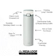 thumbnail image 3 of Simple Modern Mesa Loop Water Bottle with Covered Straw, 22oz, Sage Stripes, 3 of 6