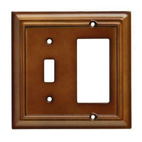 Hampton Bay Saddle Brown Architect Single Switch / Single GFCI Wall Cover Plate
