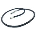 thumbnail image 3 of BICO AUSTRALIA JEWELRY - 18"  BLACK BRAIDED PVC LEATHER NECKLACE - Thin Width - 2mm (0.08 inch) - Lobster Clasp, 3 of 5