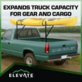 thumbnail image 3 of Elevate Outdoor Truck Ladder Rack Adjustable Steel Pickup Bed Cargo Carrier, Black, 3 of 9