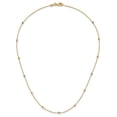 thumbnail image 5 of Primal Gold 14 Karat Tri-color Polished and Diamond Cut Beaded Necklace, 5 of 5