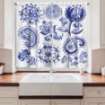 thumbnail image 2 of Ambesonne Paisley Kitchen Curtains, Watercolor Mandala, 55"x45", Navy Blue White, 2 of 3