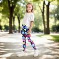 thumbnail image 4 of XBASW Toddler Kids Girls Leggings Kids Athletic Dance Running Yoga Pants Printed Tights Spring Fall Stretchy Trousers for 3-10 Years, 4 of 12