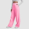 thumbnail image 5 of frariair Wide Leg Sweatpants for Women Baggy Lounge Pants Athletic High Waisted Sweat Pants Oversized Joggers with Pockets Pink 1 PC, 5 of 6