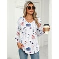 thumbnail image 5 of Zeagoo Casual Long Sleeve Shirts for Women Boho Floral Blouse V Neck Work Tunic Tops Daily Wear, 5 of 7