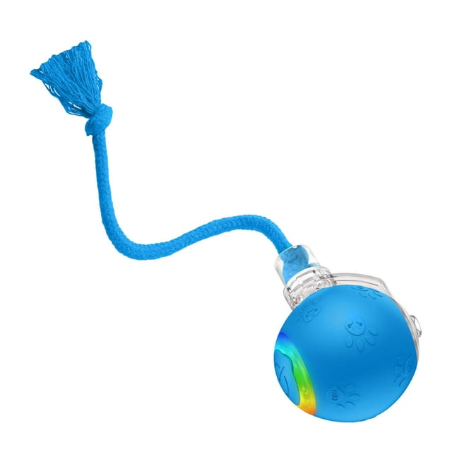 Pelota interactiva para gatos de interior, de rápido movimiento, inteligente y rodante, para perros y gatos. Azul