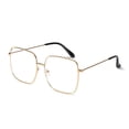 thumbnail image 2 of Oversized Square Reading Glasses, Ultra Light Metal Frame Readers, Comfort Eyeglasses for Men Women Daily Use, 2 of 5