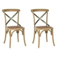 thumbnail image 4 of Safavieh Eleanor X Back  Dining Chair in Weathered Oak (Set of 2), 4 of 4