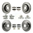 thumbnail image 1 of Transit Auto Front Rear Hub Bearings Assembly Disc Brake Rotors and Semi-Metallic Pads Kit (10Pc) for Car Jeep Grand Cherokee Commander - Left Right Side (Driver Passenger) KBB-108830, 1 of 11