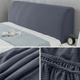 thumbnail image 6 of Headboard Cover Elastic Polyester Slipcover | Fully Enclosed Design, Dustproof, Machine Washable, Universal Fit | Blue Black Brown White Gray Khaki | 47in 59in, 6 of 8