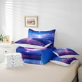 thumbnail image 4 of Erosebridal Ocean Beach Bedding Sets Twin Size,Moon Flower Comforter Sets with Sheets,Sea Bedroom Decor,Reversible,7pcs, 4 of 5