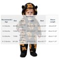 thumbnail image 3 of Maqroz Animal Print Boys Girls Fleece Jumpsuit Long Sleeve Hooded Romper Cute Cubby Graphic Loungewear with Zip, 3 of 8