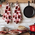 thumbnail image 6 of Red Geometric Moroccan Kitchen Towels Set of 3, Abstract Art Red Ombre Modern Absorbent Dish Towels for Kitchen, Microfiber Hand Towel, Quick Drying Tea Towel for Cleaning Decorative Dishcloths, 6 of 7