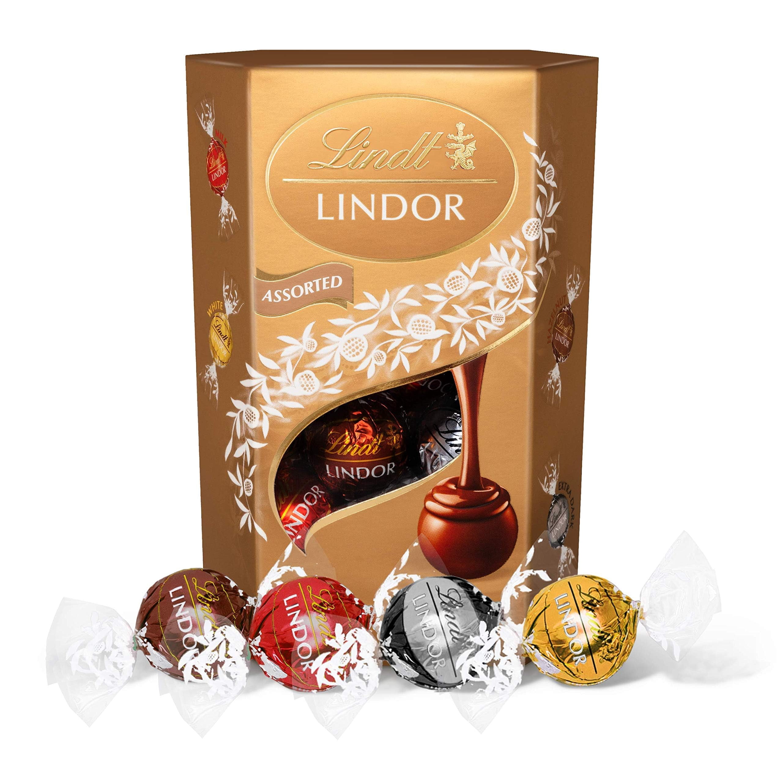 Lindt Lindor Chocolate Truffles, Assorted Flavors, Milk, Dark