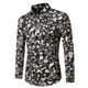 thumbnail image 1 of Blusa y camisa de manga larga con cuello vuelto para hombre, blusa informal de gran tamaño con solapa y botones, estampada, de poliéster, 1 of 5