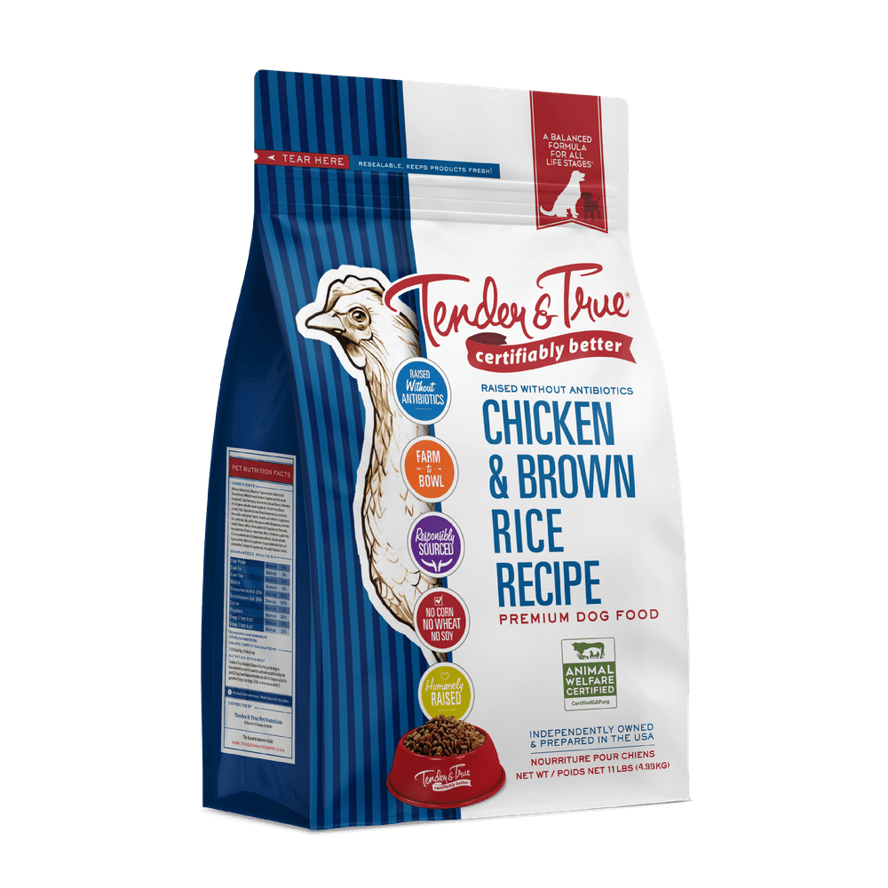 Tender & True Chicken & Brown Rice Recipe Dry Dog Food, 11 lb bag