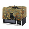 thumbnail image 7 of TSOVTHRID Black Cat Floral Painting Print Microwave Oven Dust Cover Dust-Proof Microwave Toaster Oven Cover Easy Clean Kitchen Machine Covers Case Protections Protector, 20.9"W x 15.7"D x 12.4"H, L, 7 of 7