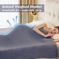 thumbnail image 2 of Chunky Knit Weighted Blanket 60x80 15lbs Light Grey Bead-Free, 2 of 7