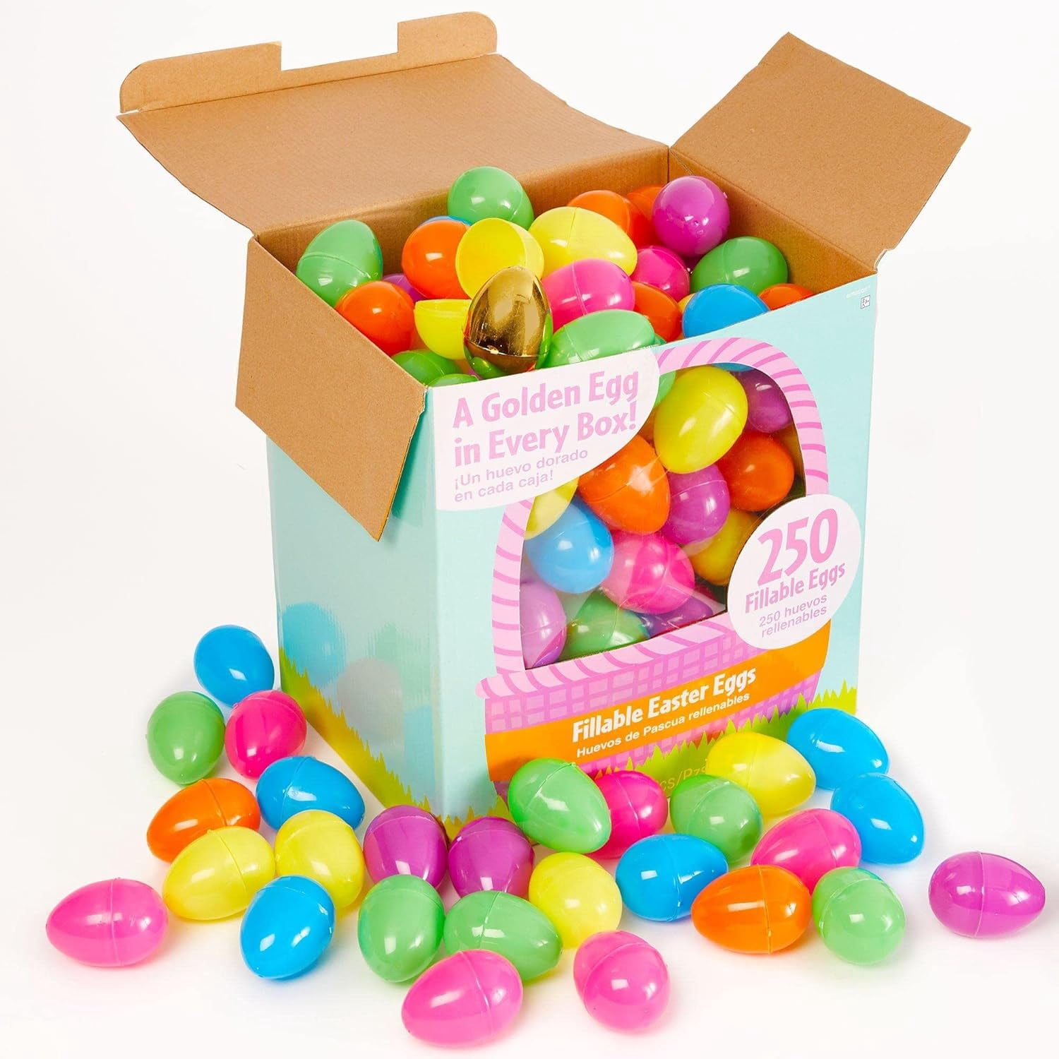 Giant Plastic Fillable Easter Eggs - 250 Multicolor Pieces, 11 Inch Large Size For Egg Hunts And Party Favors