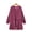 Moonlit Mauve, variant on Women's Plus Size Velvet Textured Long Sleeve Dress with Decorative Button for Elegant Evening Look Ready for Event