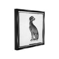 thumbnail image 4 of Stupell Industries Minimal Dog with Border Animals & Insects Painting Black Floater Framed Canvas Art Print Wall Art, 18 x 18, 4 of 10
