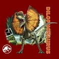 thumbnail image 2 of Women's Jurassic World: Dominion Dilophosaurus Dinosaur in the Wild  Graphic Tee Red 2X Large, 2 of 4