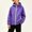 A-Purple, variant on Boys Jacket with Hood Long Sleeve Zip up Solid Color Windbreaker Lightweight Girls' Outerwear Jackets with Pockets (Navy ,1-2Years)