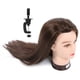 thumbnail image 4 of Cabeza de maniquí profesional para entrenamiento de peluquería, para peinado y trenzado, 65 cm, 4 of 14