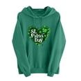 thumbnail image 2 of GaThRRgYP Light Warmth Hoodie Autumn Chic,Women's Printed Off Shoulder Sleeves Long Sleeved Hooded Sweatshirt Green M, 2 of 3