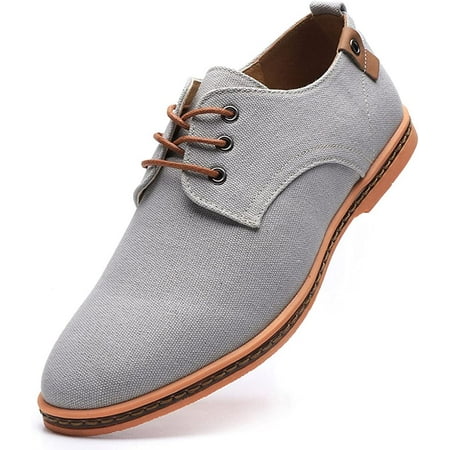 

Men s Casual Canvas Oxfords Walking Shoes Sneakers Lace Up Dress Shoes