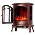 thumbnail image 2 of E-Flame USA Tahoe 24" LED Portable Freestanding Electric Fireplace - Rustic Red, 2 of 8