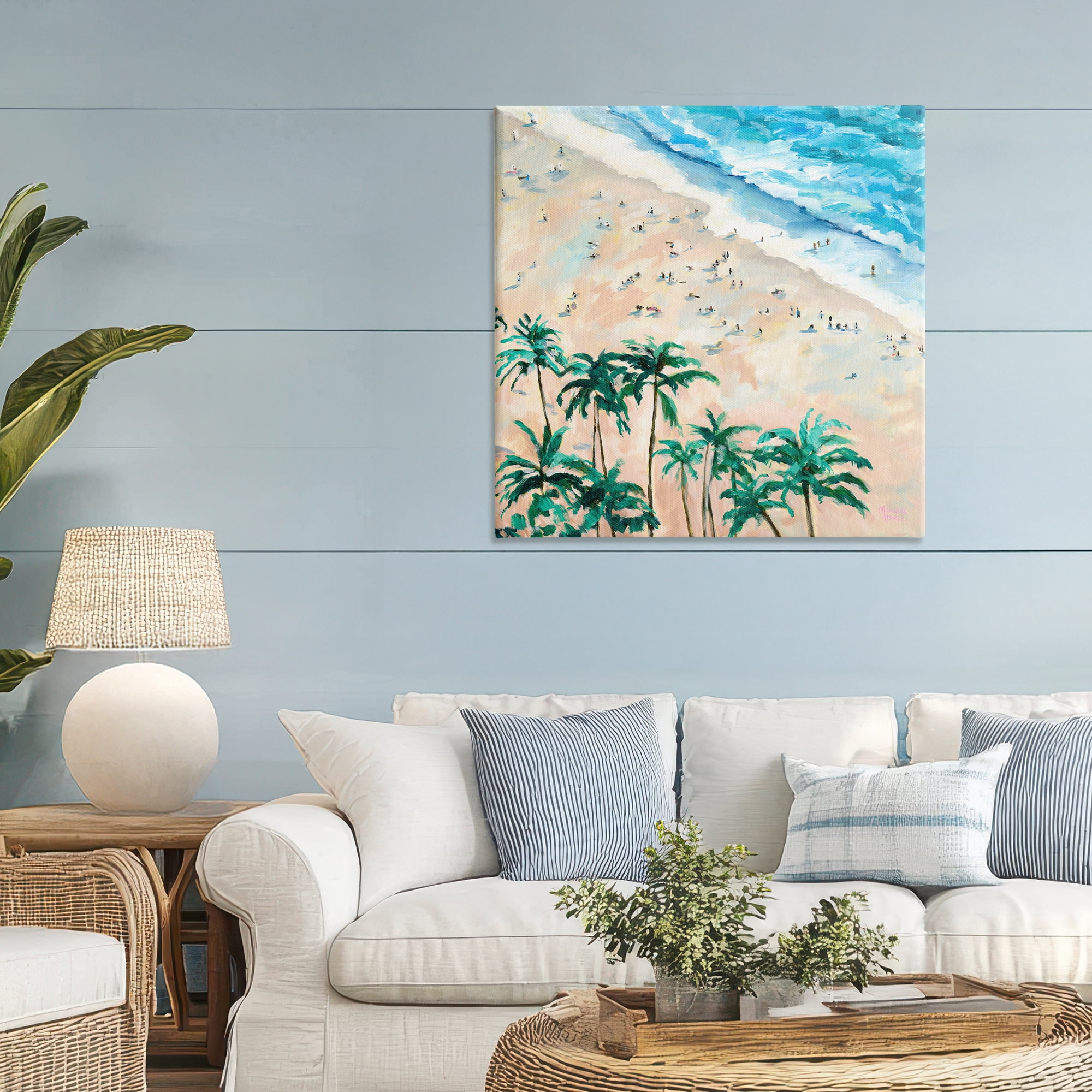 Stupell Industries Waikiki Beach Overview Canvas Wall Art, design by Meredith Howse