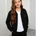 thumbnail image 1 of UACY Jacket Boys Fall Long Sleeve Button Up Shirts Jacket Collared Shacket Lightweight Overshirt with Pockets, 1 of 9