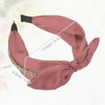 thumbnail image 5 of Unique Bargains Bunny Ears Wide Bow Headbands Fashion Hair Hoop Pink with Bow Knotted for Girl Women, 5 of 7