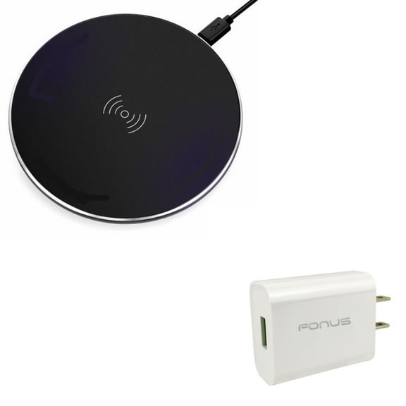 10W Fast Charging Ultra Slim Wireless Charger Pad w 18W Compact Adaptive Fast USB Home Wall AC Charger L1R for LG V40 ThinQ, V35 ThinQ, Google Nexus 5 4, G8 ThinQ, G7 ThinQ