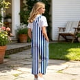 thumbnail image 7 of Liyamei Kids Striped Overalls with Pockets and Suspenders for Casual Wear Size 5-14 Years, 7 of 7