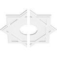 thumbnail image 2 of 22"OD x 6"ID x 12 1/4"C x 1"P Axel Architectural Grade PVC Contemporary Ceiling Medallion, Two Piece, 2 of 11