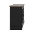 thumbnail image 3 of Raccon Black with Knotty Oak Wide Sideboard with 3 Doors, 3 of 13