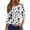 Khaki, variant on Womens 3/4 Sleeve Tops Halloween Spooky Bat Print Crewneck Loose Casual Tunic Tee Tops