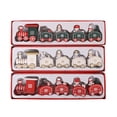 thumbnail image 4 of Adornos navideños Dibujos animados creativos regalos navideños para niños tren pequeño adornos de escritorio de ventana de madera, 4 of 6