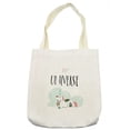 thumbnail image 1 of Saying Tote Bag, My Universe Unicorn Self Care Philosophical Lettering on a Plain Back, Cloth Linen Reusable Bag for Shopping Books Beach and More, 16.5" X 14", Cream, by Ambesonne, 1 of 2