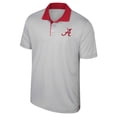 thumbnail image 2 of Men's Colosseum Gray Alabama Crimson Tide Big & Tall Tuck Striped Polo, 2 of 3