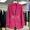 thumbnail image 5 of Veste Noire pour Femme Petite Tailleur Décontracté Ample Style Coréen Petite Tailleur Veste au Sens du Design pour Femme Manteau de Petite Tailleur pour Femme, 5 of 5