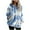 Blue, variant on fartey Sherpa Sweatshirt for Women Print Fleece Quarter Zip Pullover Hoodies Long Sleeve Fuzzy Tie Dye Hooded Sweatshirt with Pockets