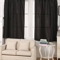 thumbnail image 2 of Home Window Curtain Living Room Bedroom Window Polyester drape window drape living Solid Color Drapes Home Decor, Black, 100x140cm, 2 of 8